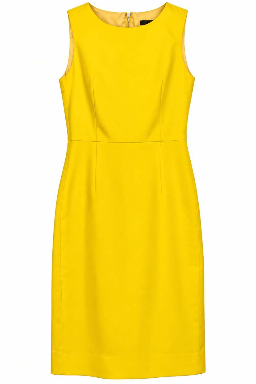 J.Crew Sleeveless Sheath Dress Size 2 Yellow